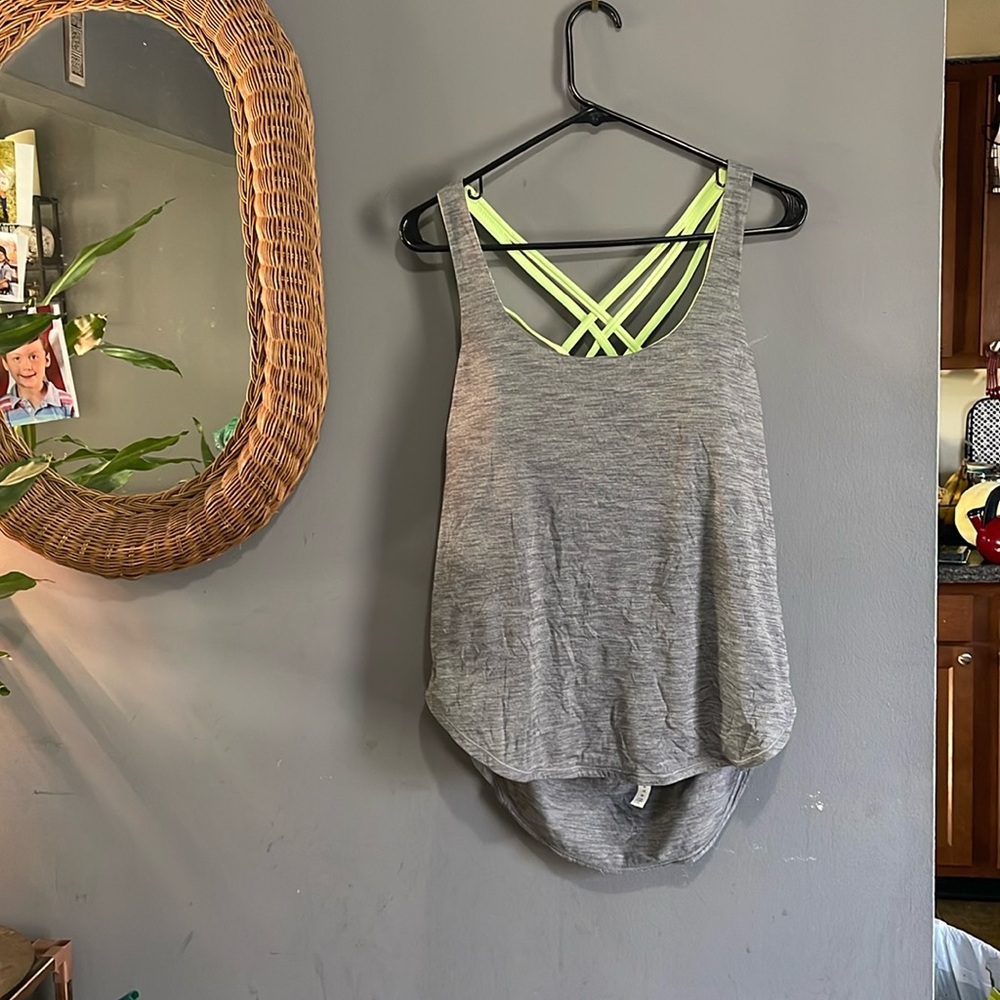 Lululemon tank top with built in sports bra.